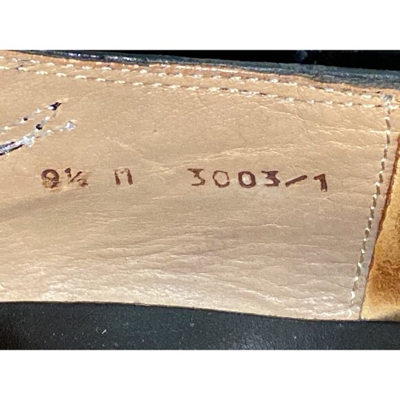 Tolo Men Dress/Casual Basketweave Leather Shoes Black 9.5M Italian To REPAIR - Picture 9 of 12